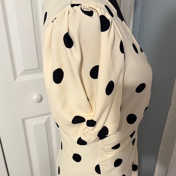 a new day Cream Midi Dress with Black Polka Dots - Picture 5 of 7